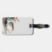 Coffee Boho Floral Waterverf Bagagelabel (Achterkant horizontaal)