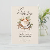 Coffee Boho Love is het brouwen van Vrijgezellenfe Kaart (Staand voorkant)