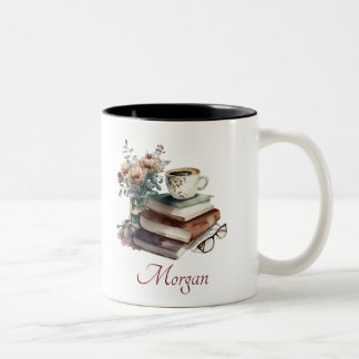 Coffee Boho Typografie Floral Waterverf Tweekleurige Koffiemok