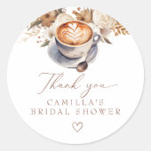 Coffee Boho Vrijgezellenfeest Ronde Sticker (Voorkant)