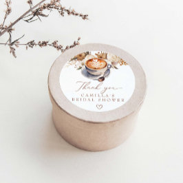 Coffee Boho Vrijgezellenfeest Ronde Sticker