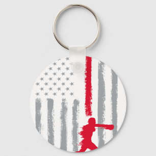 coffee boksen- Vintage USA Amerikaanse Vlag voor b Sleutelhanger