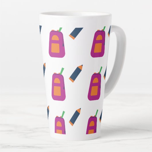 Coffee, books, and a passion for learning. latte mok (Rechterhoek)