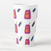 Coffee, books, and a passion for learning. latte mok (Voorkant)