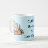 Coffee Books & Late Nights – Study Life Mug Koffiemok (Voorkant links)