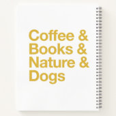Coffee & Books & Nature & Dogs Notebook (Yellow) Notitieboek (Achterkant)