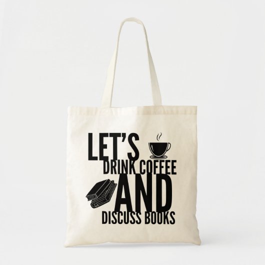 Coffee Books Reading Canvas tas (Voorkant)