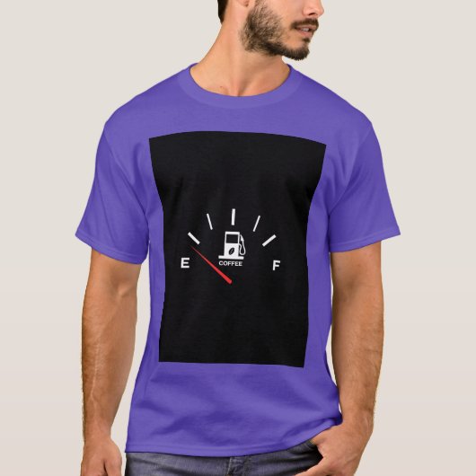 COFFEE BRANDSTOFMETER grappig T-shirt (Voorkant)