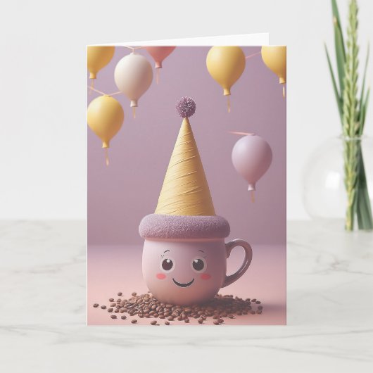 Coffee Break Birthday Kaart (Voorkant)