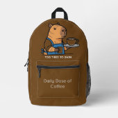 Coffee Break Capybara Backpack Bedrukte Rugzak (Voorkant)