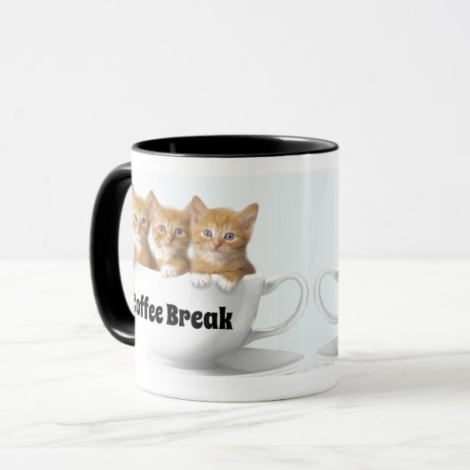 Coffee Break Coffee Mok-Three Kittens Mok (Voorkant links)