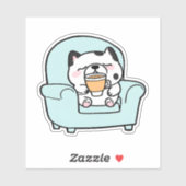Coffee Break Dog Waterdicht Sticker (Vel)