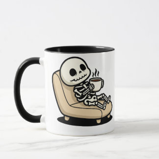 Coffee Break – Grim Reaper Dark Humor Coffee Mok