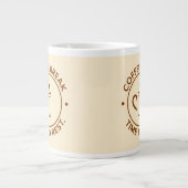 Coffee Break-logo op beige achtergrond Grote Koffiekop (Voorkant)