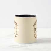 Coffee Break-logo op beige achtergrond Mok (Midden)
