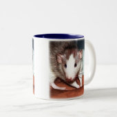 Coffee Break Ratties 02 Tweekleurige Koffiemok (Voorkant rechts)