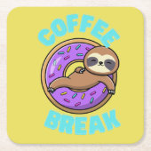 Coffee Break Sloth Onderzetter (Voorkant)