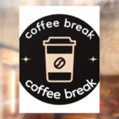 Coffee Break Vinyl Raamsticker | Koffiezaak Deco (Vel 2)
