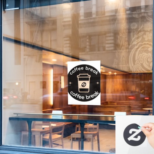 Coffee Break Vinyl Window Decal | Coffee Shop Deco (Cafe Raam)