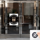Coffee Break Vinyl Window Decal | Coffee Shop Deco (Kantoordeur)