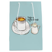Coffee Break Waterverf en illustratie inkt Medium Cadeauzakje (Voorkant)