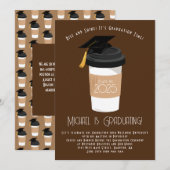 Coffee Breakfast Brunch Graduation Party Kaart (Voorkant / Achterkant)