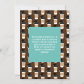 Coffee Breakfast Brunch Graduy Party Blauwgroen Kaart (Achterkant)