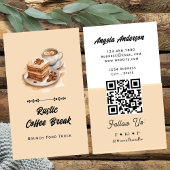 Coffee Breakfast Theme QR Code and Website Visitekaartje