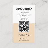 Coffee Breakfast Theme QR Code and Website Visitekaartje (Achterkant)