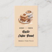 Coffee Breakfast Theme QR Code and Website Visitekaartje (Voorkant)