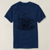 Coffee Brewed Steaming Java Afbeelding Mosaic Cup T-shirt (Design voorkant)