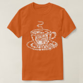 Coffee Brewed Steaming Java Afbeelding Mosaic Cup T-shirt (Design voorkant)