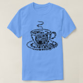 Coffee Brewed Steaming Java Afbeelding Mosaic Cup T-shirt (Design voorkant)