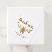 Coffee Brewing Baby shower Square Bedankjes Labels (In situ)