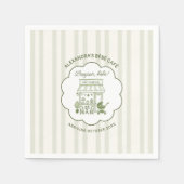 Coffee Brewing Bebe Brunch Neutral Baby Shower Servet (Voorkant)