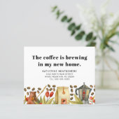 Coffee Brewing Quote Budget Moving Aankondiging (Staand voorkant)