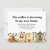 Coffee Brewing Quote Budget Moving Aankondiging (Voorkant)