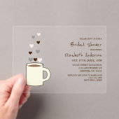Coffee Bridal Shower Acryl Uitnodigingen (Insitu (Draagbaar))
