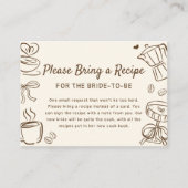 Coffee Bridal Shower Recipe Request Informatiekaartje (Voorkant)