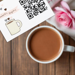 Coffee Bridal Shower Registry Informatiekaartje