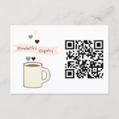 Coffee Bridal Shower Registry Informatiekaartje (Voorkant)