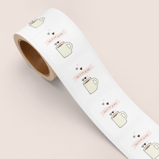 Coffee Bridal Shower Take Home Coffee Vierkante Sticker