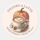 Coffee Bridal Shower Theme Pumpkin Spice Stickers (Voorkant)