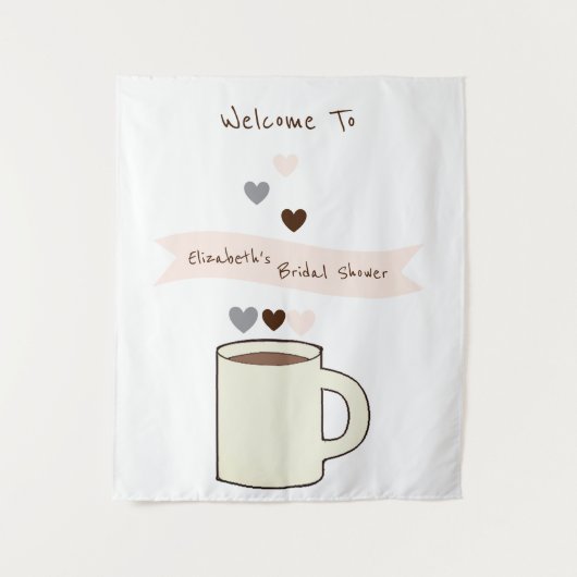 Coffee Bridal Shower Wandkleed (Voorkant)