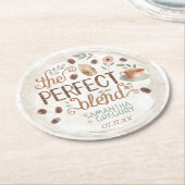 Coffee Bridal Wedding Shower | Het perfecte mengse Ronde Kartonnen Onderzetter (Gebogen)