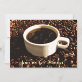 Coffee Brinner Invitation Kaart (Voorkant)