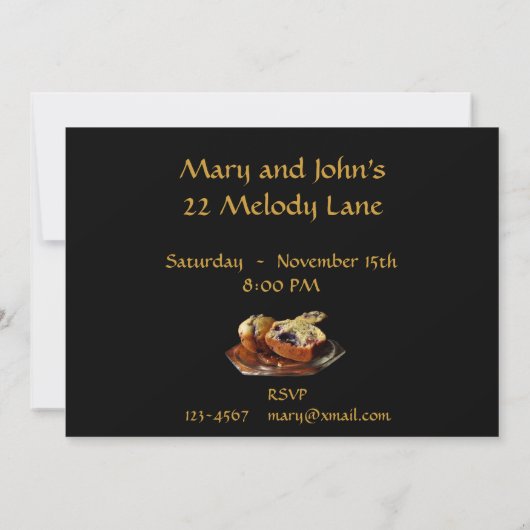 Coffee Brinner Invitation Kaart (Achterkant)