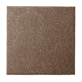 Coffee Brown Crackle Glaze Solid Colour Tile Tegeltje (Voorkant)