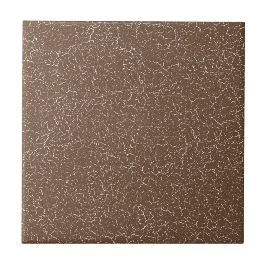 Coffee Brown Crackle Glaze Solid Colour Tile Tegeltje (Voorkant)