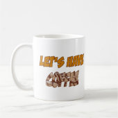 Coffee Brown Lettering Coffee Mok (Links)